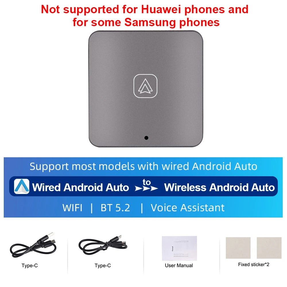 Podofo A3412 - CarPlay Dongle Android Auto Ai Box Wireless Auto Adapte –  EzDABble